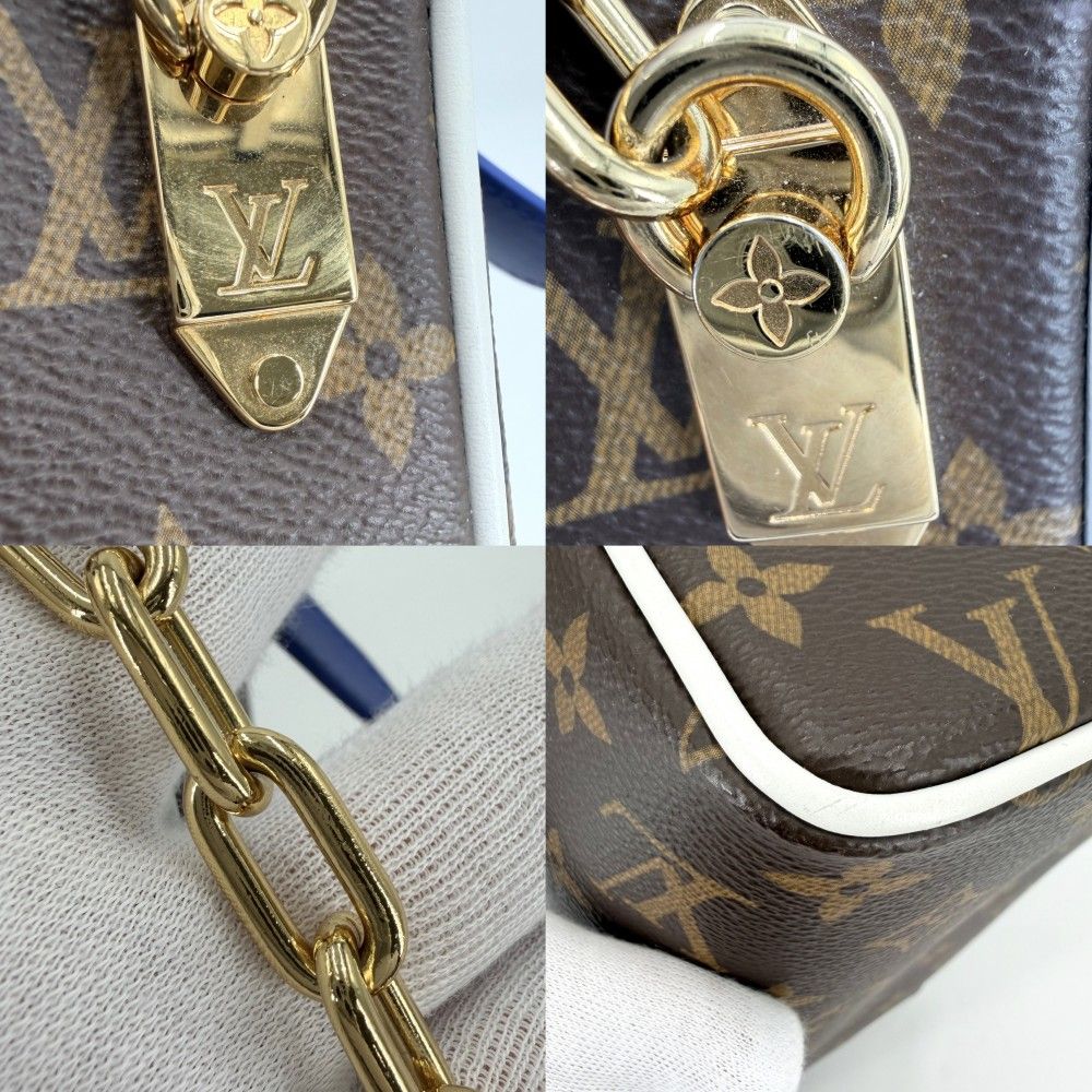 Louis Vuitton Handbag Monogram NBA Crocodile Drop Kit Collaboration Brown Gold — view 7