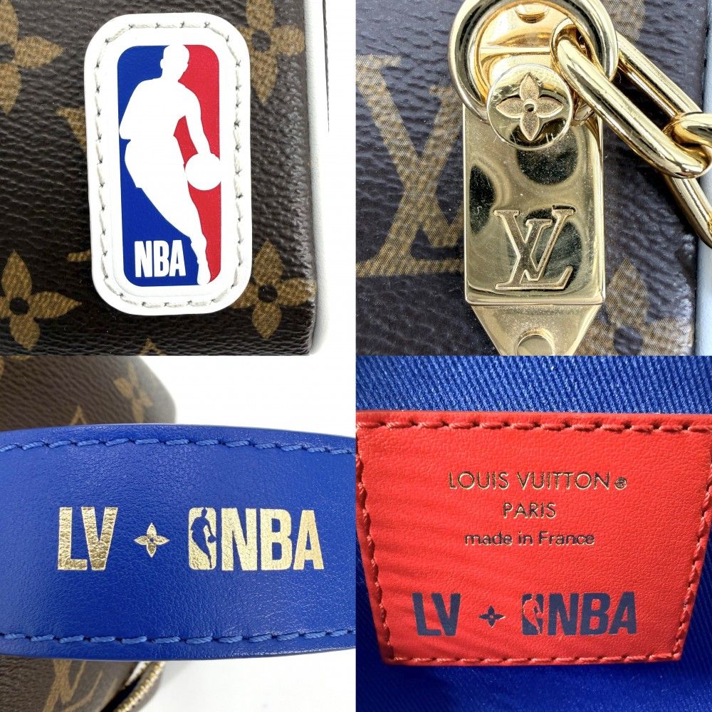 Louis Vuitton Handbag Monogram NBA Crocodile Drop Kit Collaboration Brown Gold — view 5