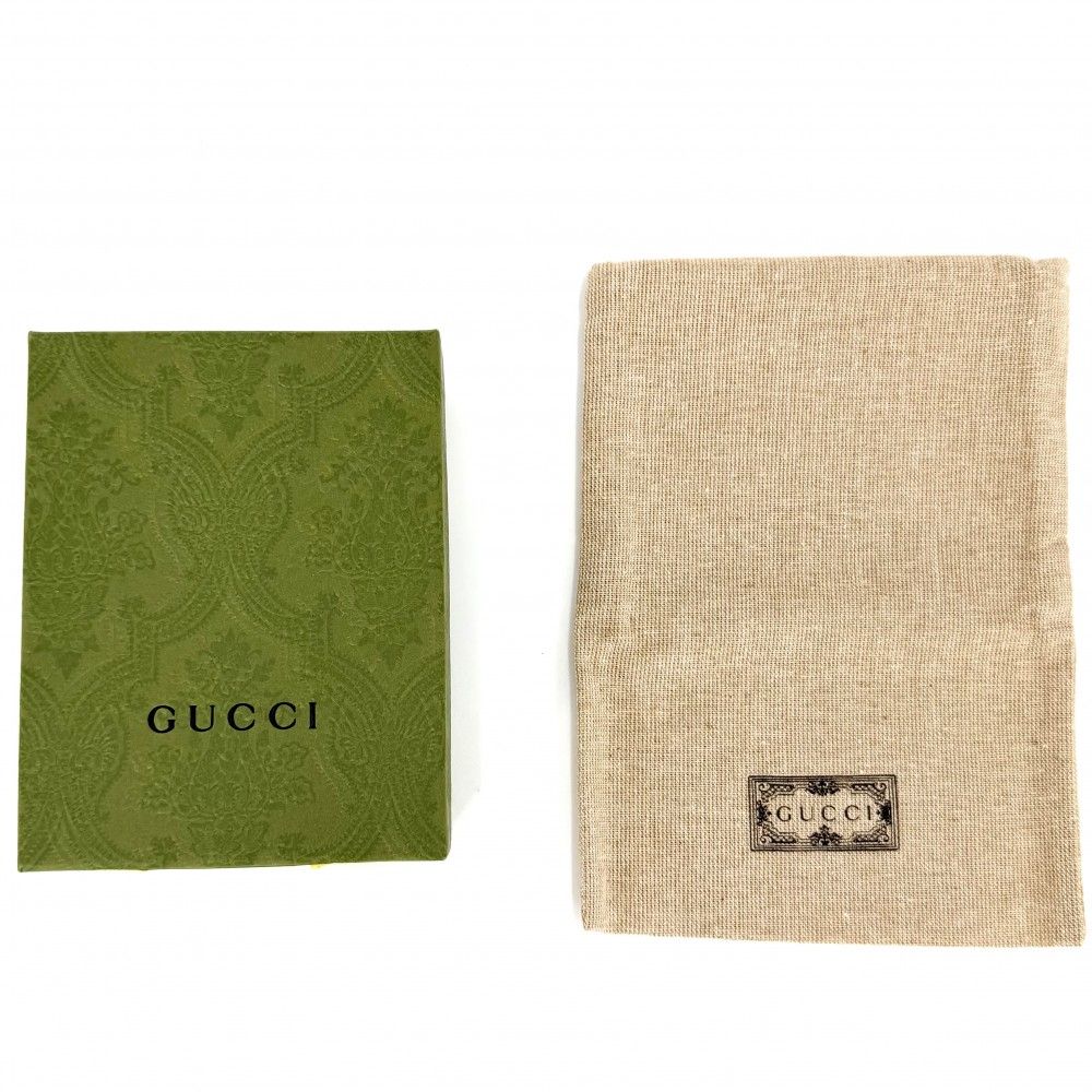 Gucci Card Case Era Business Holder Coin GG Supreme Canvas Leather Gray Silver — view 7