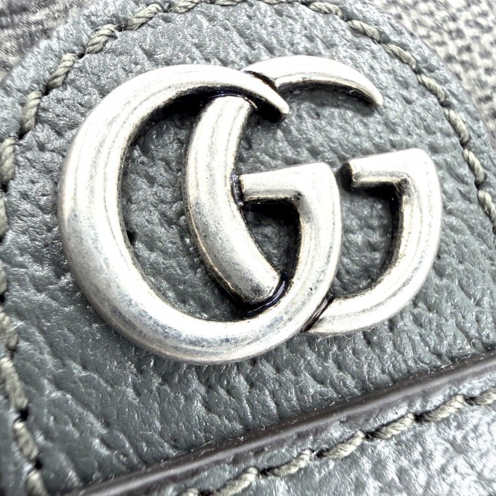 Gucci Card Case Era Business Holder Coin GG Supreme Canvas Leather Gray Silver — view 6