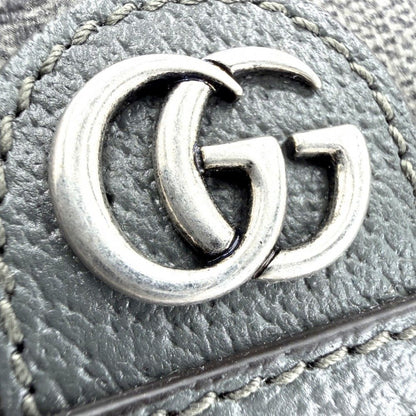 Gucci Card Case Era Business Holder Coin GG Supreme Canvas Leather Gray Silver — view 6