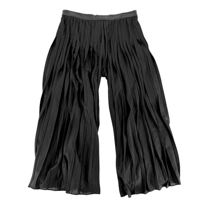 Chanel Pants Pleated Trousers Vintage 38 Black Polyester Wool — view 2
