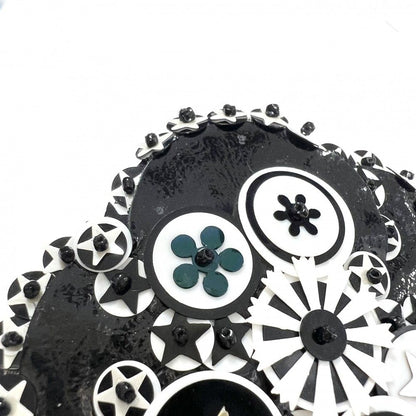 Chanel Short Sleeve T-Shirt CC Logo Top with Corsage 38 Black Cotton Summer — view 6