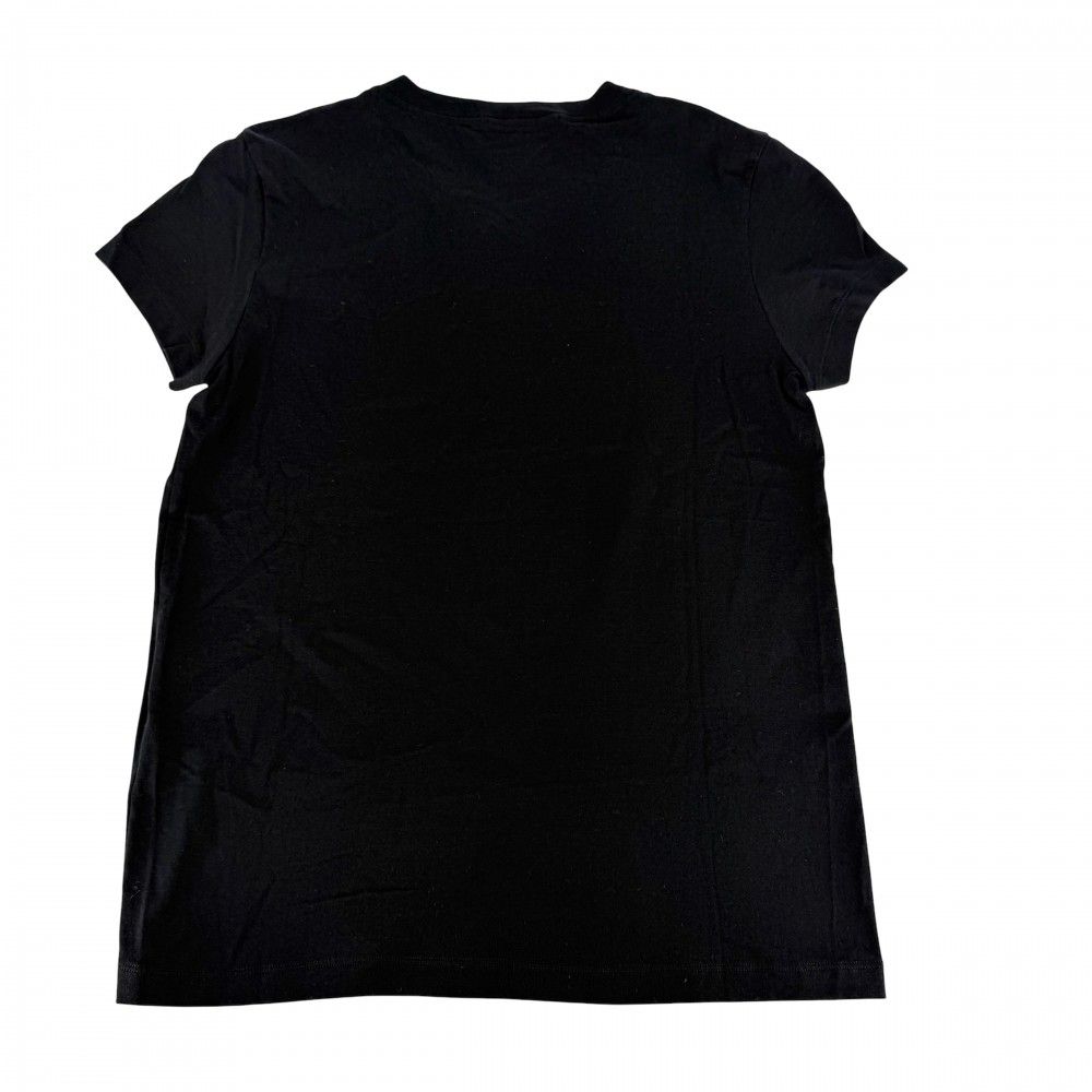 Chanel Short Sleeve T-Shirt CC Logo Top with Corsage 38 Black Cotton Summer — view 2