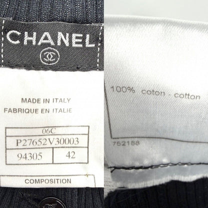 Chanel Tank Top Sleeveless Top 42 Black Cotton Summer — view 3