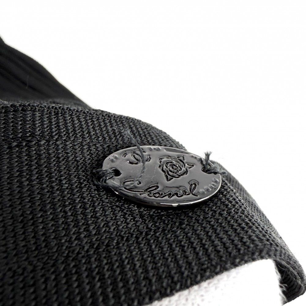 Chanel Top Ribbon Tank Top Camisole 38 Black Rayon Summer — view 7