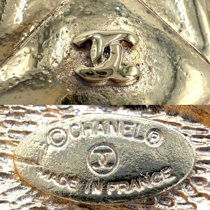 Chanel Bangle Bracelet CC Logo Vintage Quilted Gold Plated — view 4