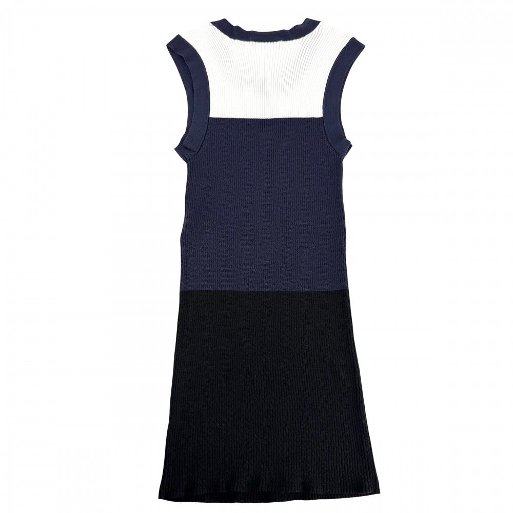 Chanel Tank Top CC Logo Sleeveless Top 40 Black Navy Cotton Nylon Summer Autumn — view 2