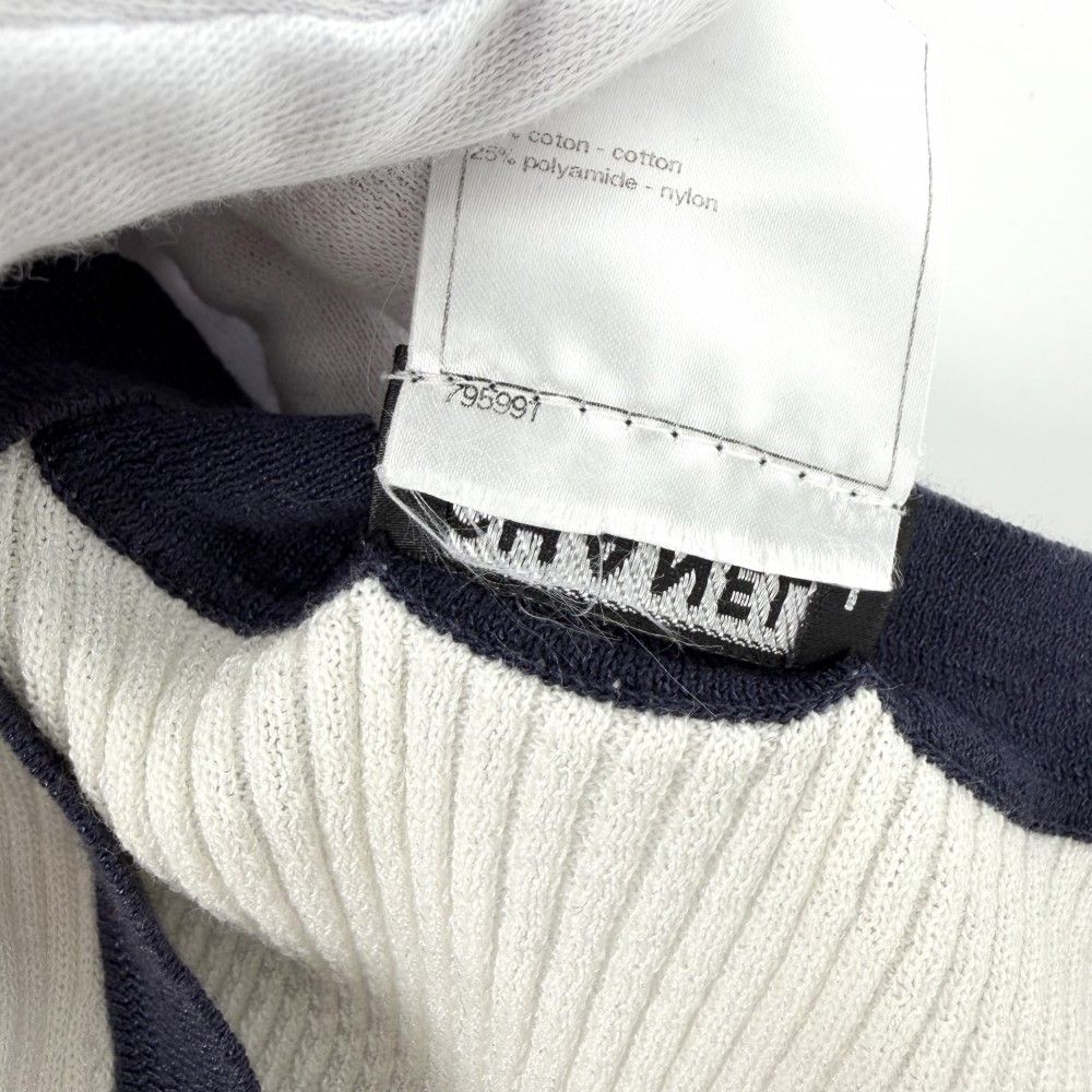 Chanel Tank Top CC Logo Sleeveless Top 40 Black Navy Cotton Nylon Summer Autumn — view 4