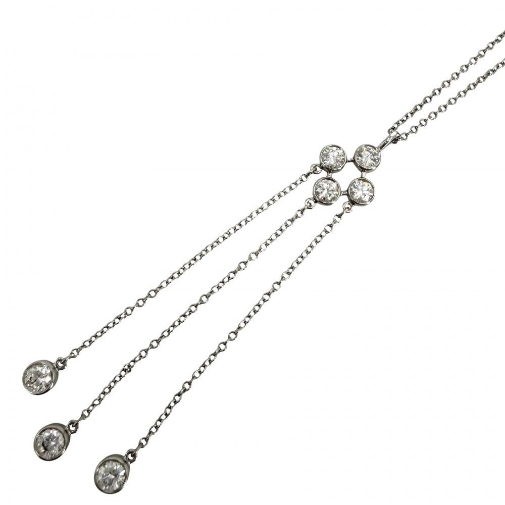 Tiffany & Co Necklace Jazz Platinum Diamond Silver