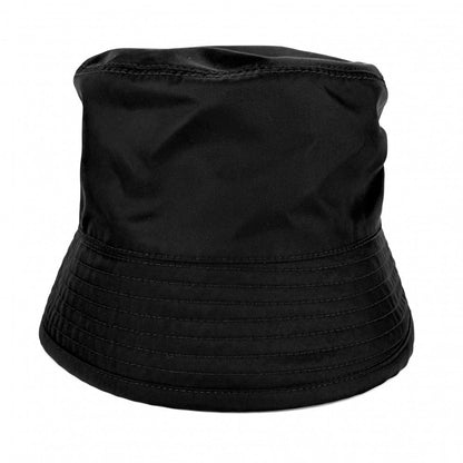 Prada Hat Re-Nylon Bucket Hat Triangle Logo M Nylon Black Green — view 3