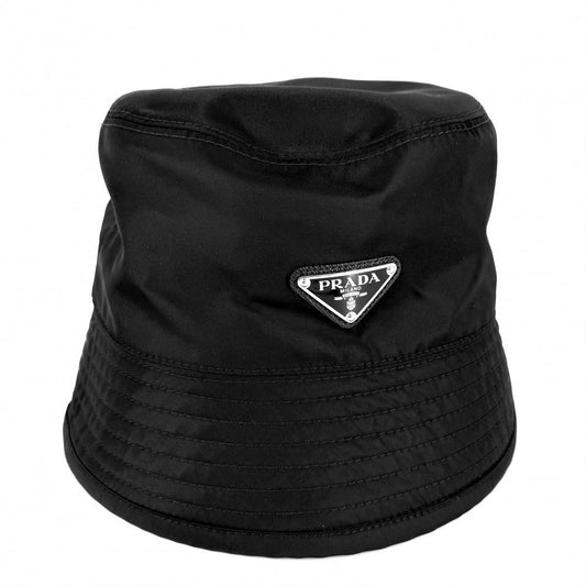 Prada Hat Re-Nylon Bucket Hat Triangle Logo M Nylon Black Green