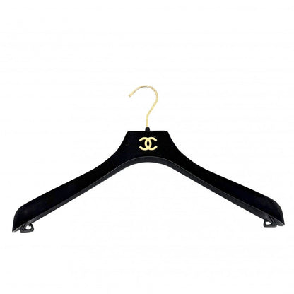 Chanel Set Jacket Skirt Vintage CC Logo 42 Black Silver Wool — view 7