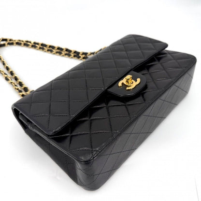 Chanel Shoulder Bag Quilted 25 Double Chain Flap Crossbody CC Logo Turnlock — view 3