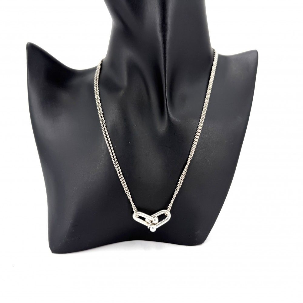 Tiffany & Co HardWear Necklace Double Link 925 Sterling Silver — view 2