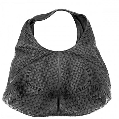 Bottega Veneta Handbag Intrecciato One Handle Leather Black