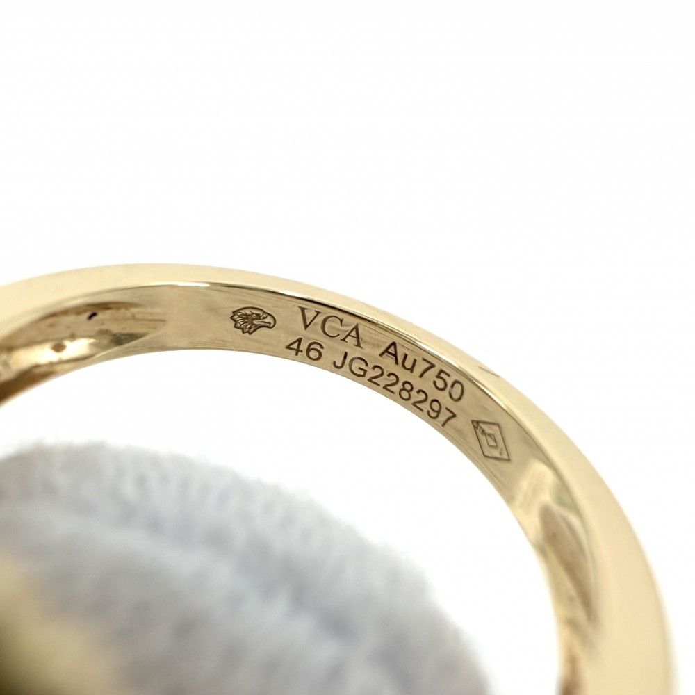 Van Cleef & Arpels Ring Vintage Alhambra 18K Yellow Gold Mother of Pearl — view 4