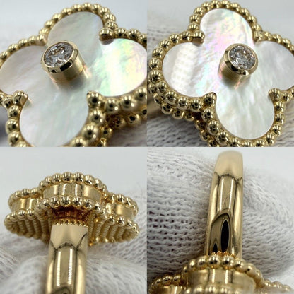 Van Cleef & Arpels Ring Vintage Alhambra 18K Yellow Gold Mother of Pearl — view 6