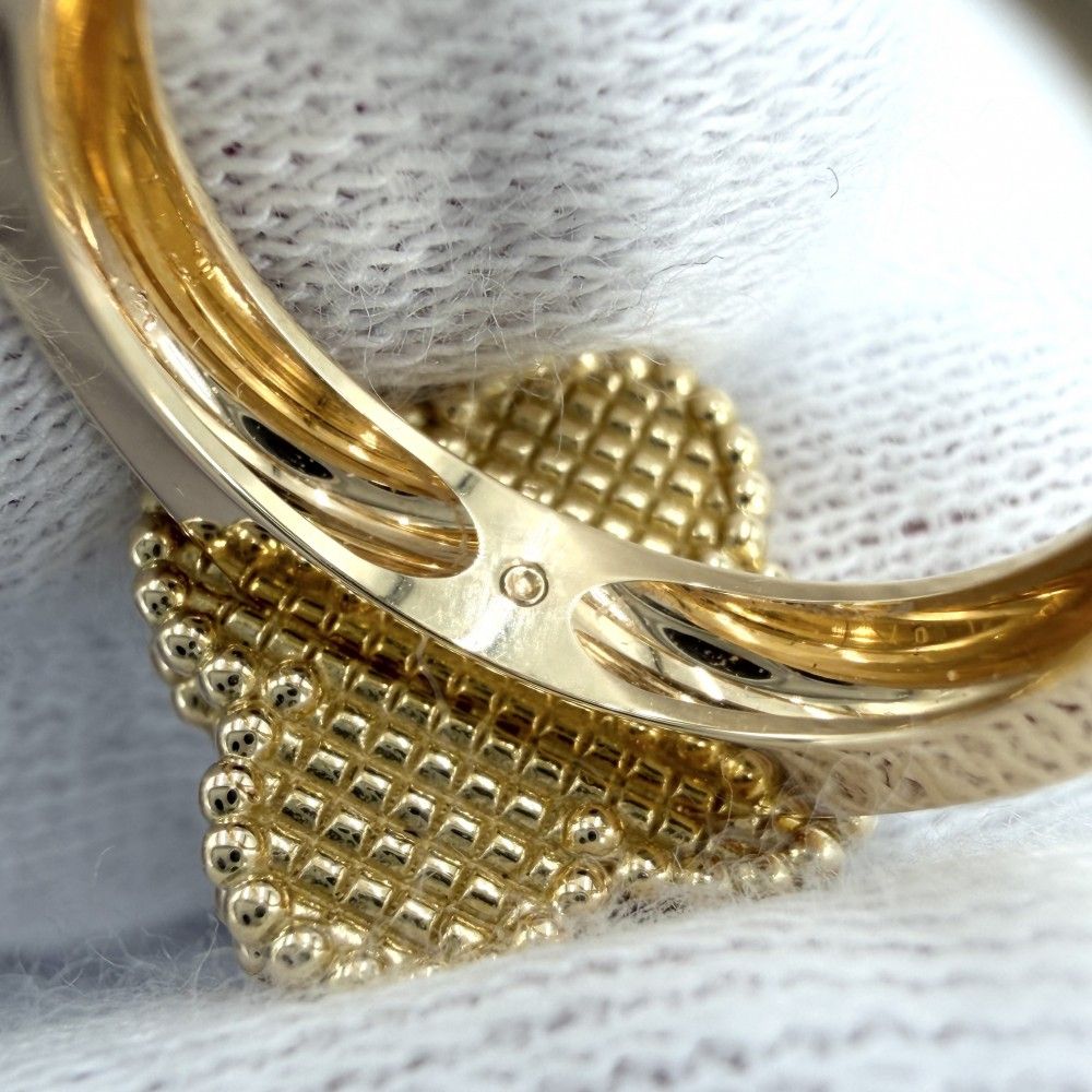 Van Cleef & Arpels Ring Vintage Alhambra 18K Yellow Gold Mother of Pearl — view 7