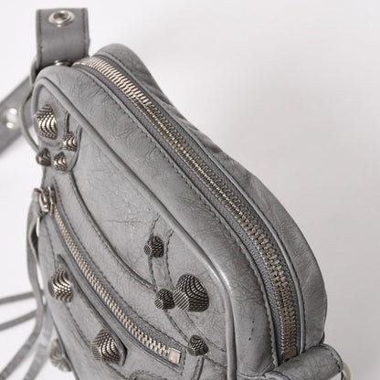 Balenciaga le Cagole Shoulder Bag Gray Leather Silver — view 6
