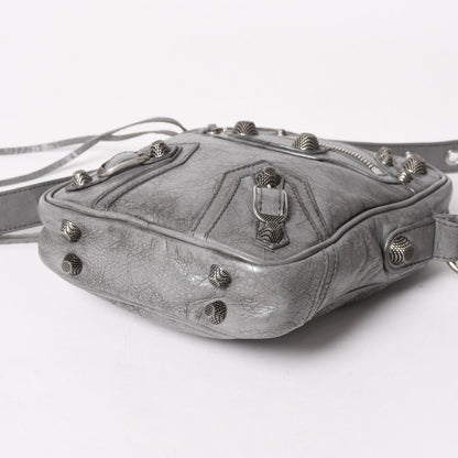 Balenciaga le Cagole Shoulder Bag Gray Leather Silver — view 8