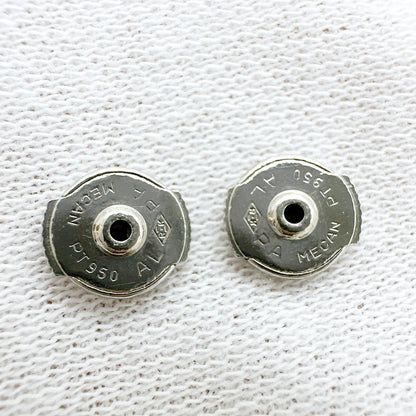 Tiffany & Co Cross Stitch Diamond Platinum Earrings — view 8