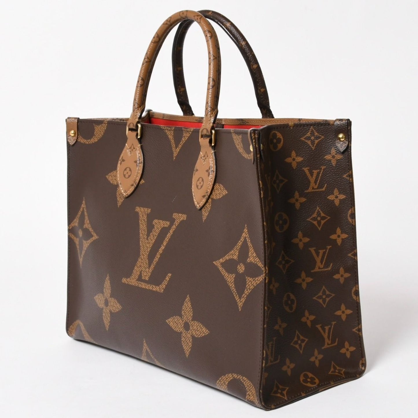 Louis Vuitton Monogram Giant Reverse On The Go MM Tote Bag Brown — view 5