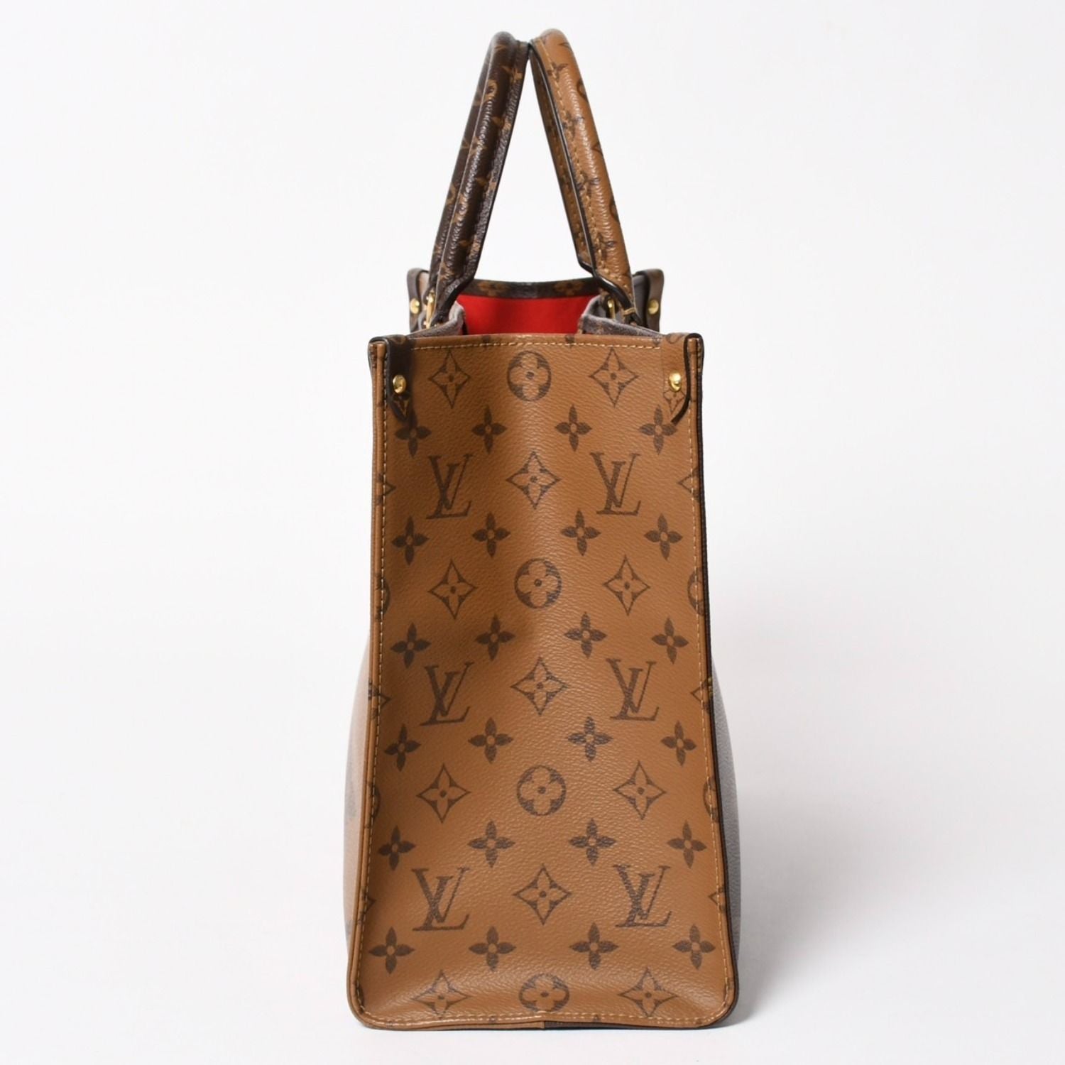 Louis Vuitton Monogram Giant Reverse On The Go MM Tote Bag Brown — view 6