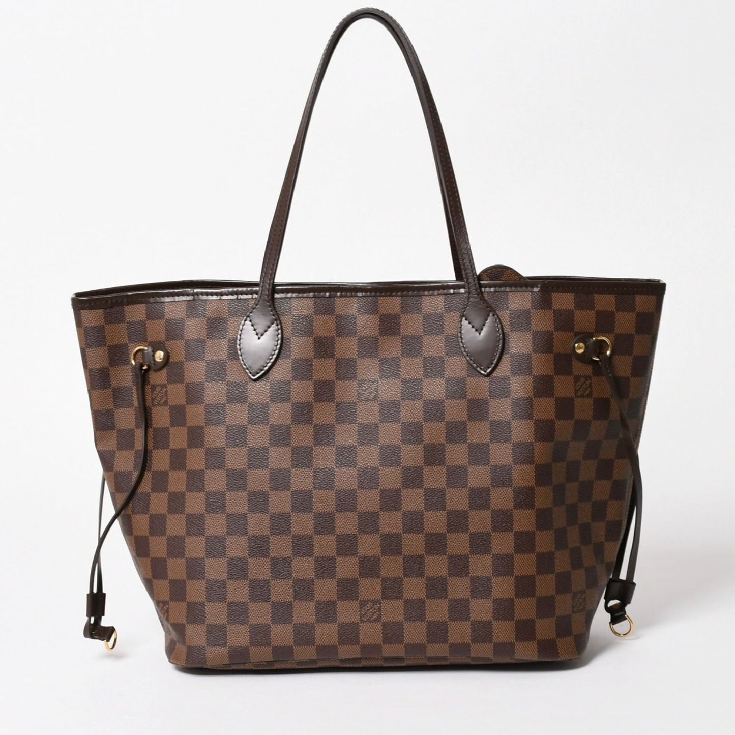 Louis Vuitton Neverfull MM Tote Bag Damier Ebene Canvas Leather — view 3
