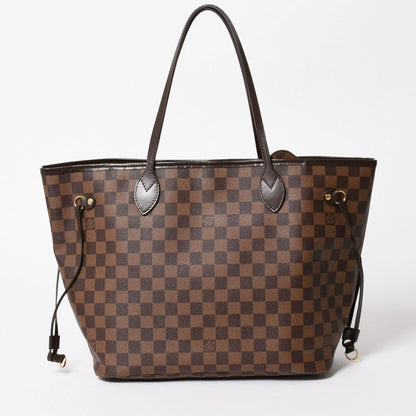 Louis Vuitton Neverfull MM Tote Bag Damier Ebene Canvas Leather — view 3