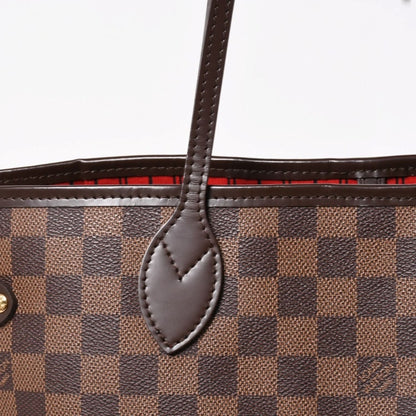 Louis Vuitton Neverfull MM Tote Bag Damier Ebene Canvas Leather — view 5