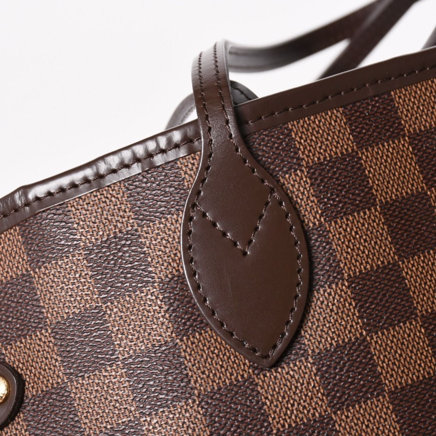 Louis Vuitton Neverfull MM Tote Bag Damier Ebene Canvas Leather — view 6