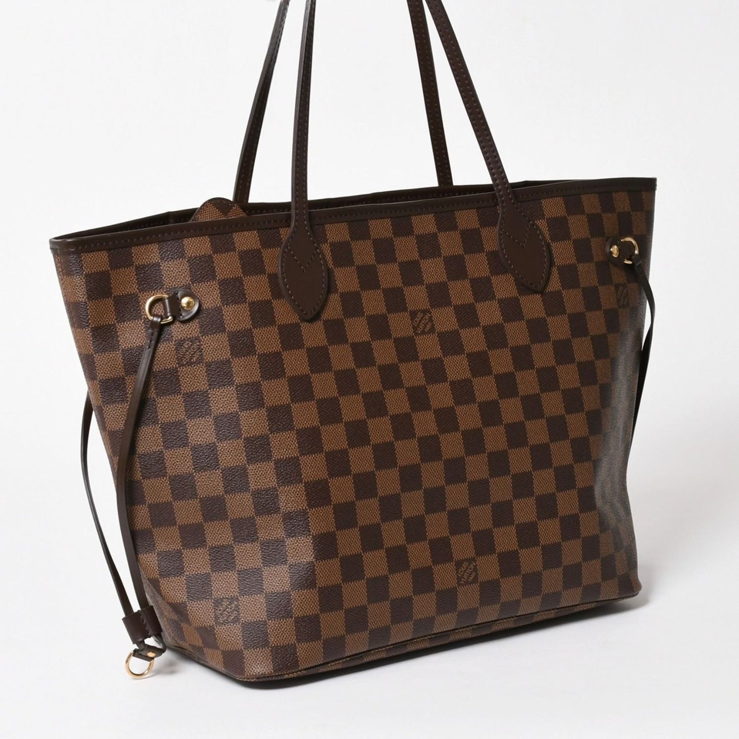 Louis Vuitton Neverfull MM Tote Bag Damier Ebene Canvas Leather — view 4