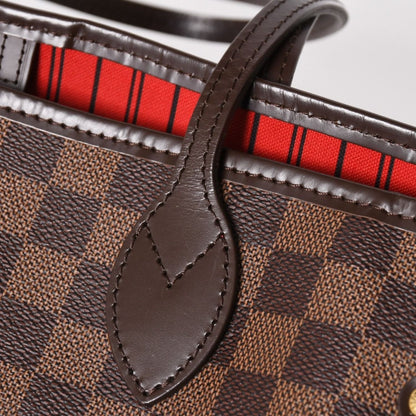Louis Vuitton Neverfull MM Tote Bag Damier Ebene Canvas Leather — view 7