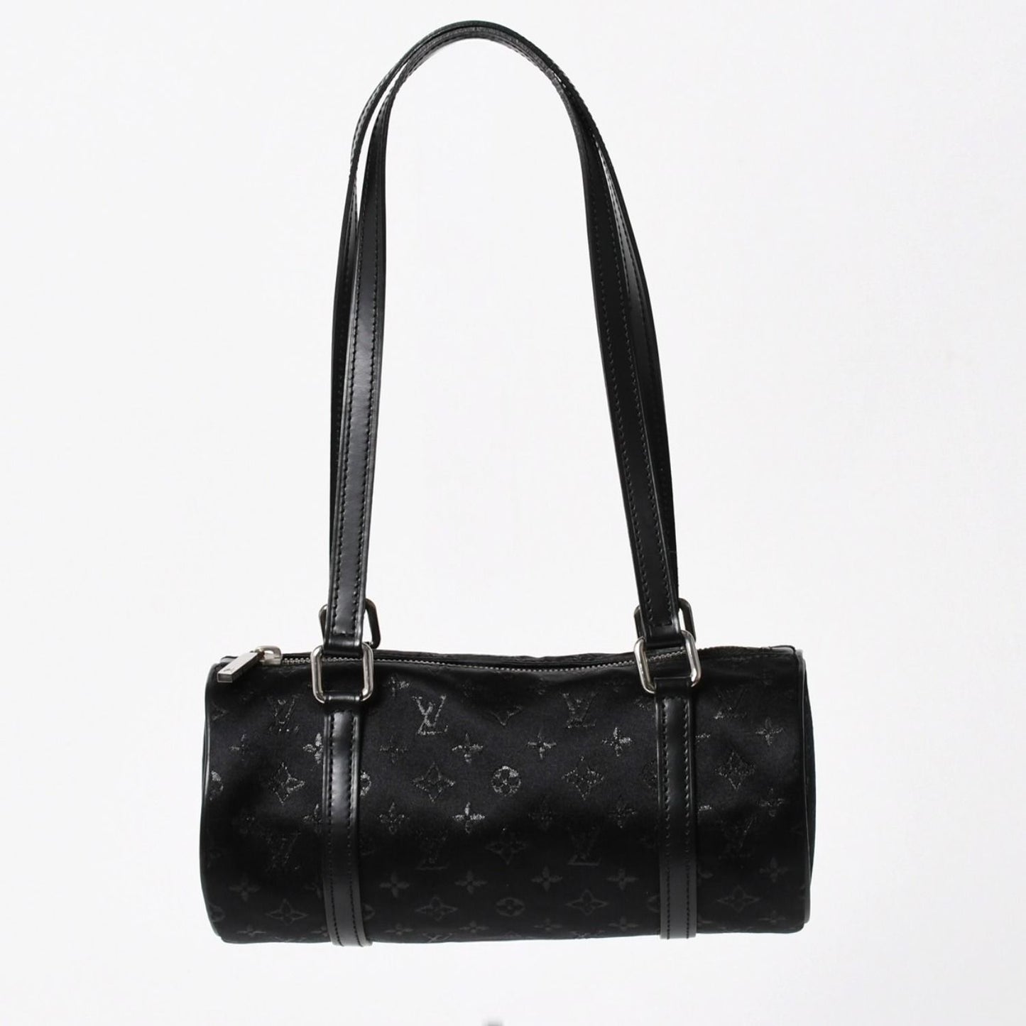 Louis Vuitton Little Papillon Handbag Monogram Black Silver