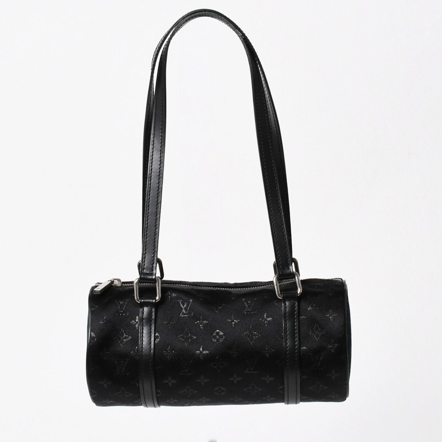 Louis Vuitton Little Papillon Handbag Monogram Black Silver