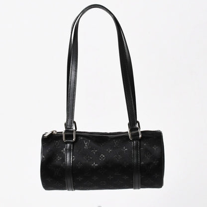 Louis Vuitton Little Papillon Handbag Monogram Black Silver