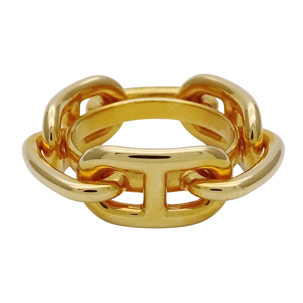 Hermes Scarf Ring Lugate Gold — view 2