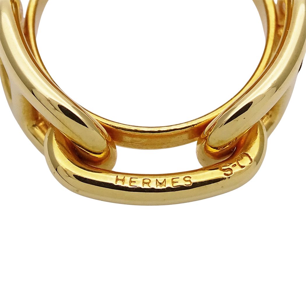 Hermes Scarf Ring Lugate Gold — view 5