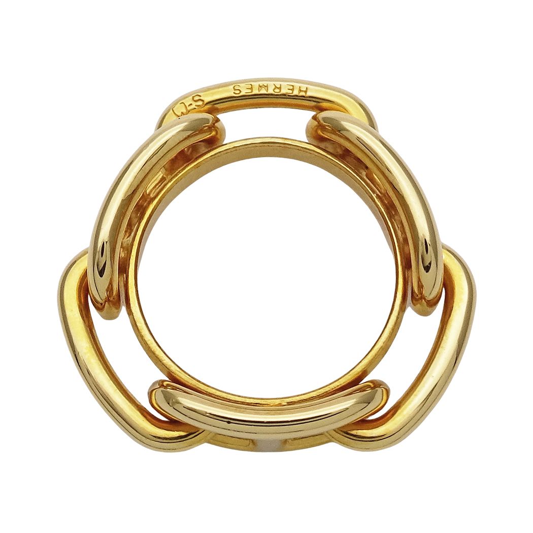 Hermes Scarf Ring Lugate Gold — view 4