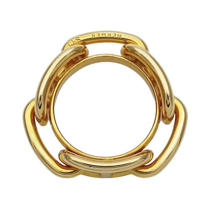 Hermes Scarf Ring Lugate Gold — view 4