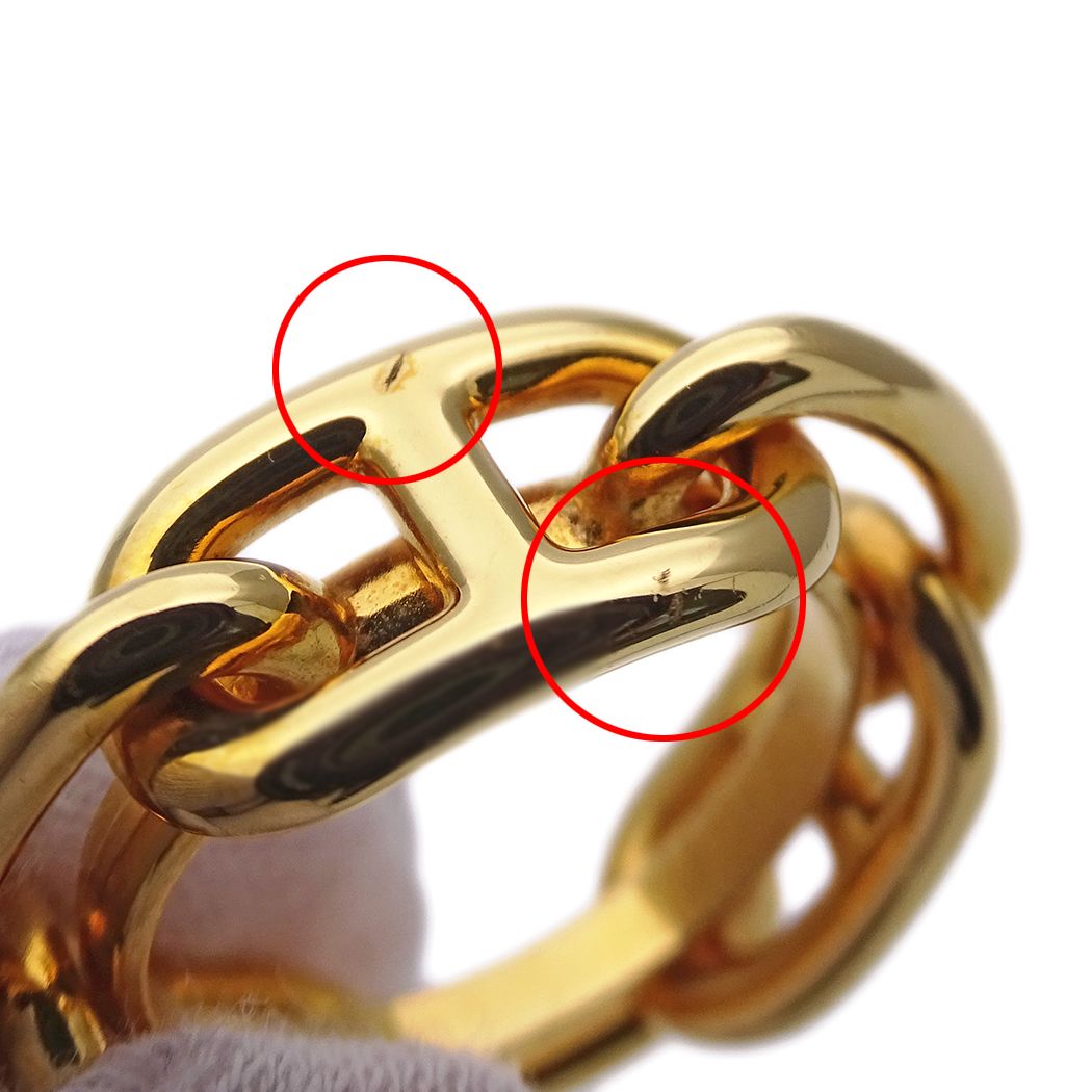 Hermes Scarf Ring Lugate Gold — view 7