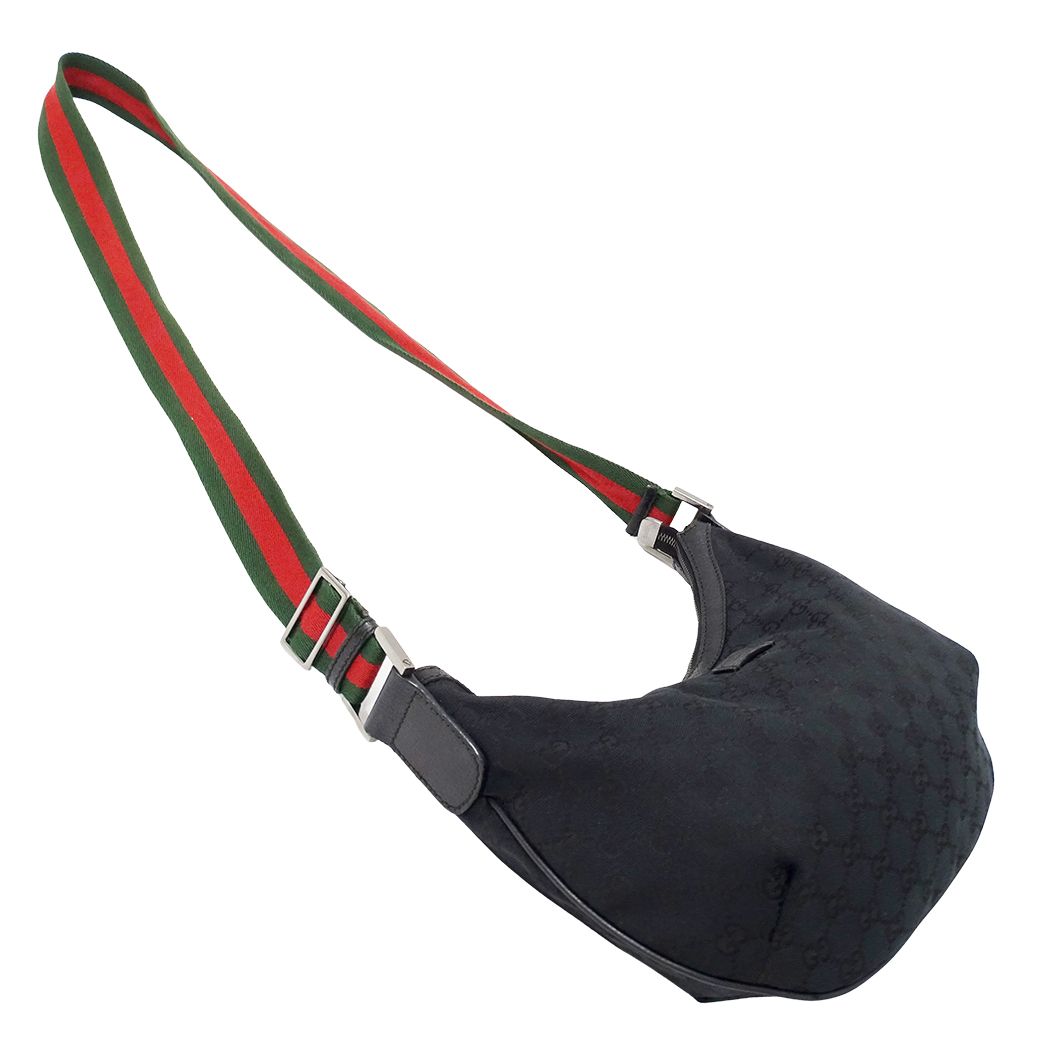 Gucci Shoulder Bag GG Canvas Sherry Black — view 4