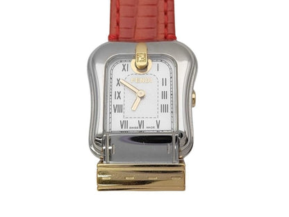 Fendi Watch Shell Dial Silver Gold Brown Stainless Steel