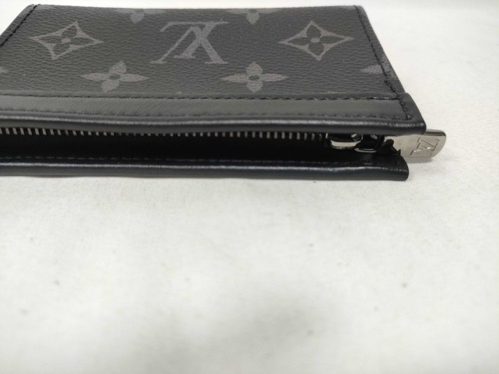 Louis Vuitton Coin Case Pochette Cles Voyage Black Monogram Eclipse Purse Silver — view 5