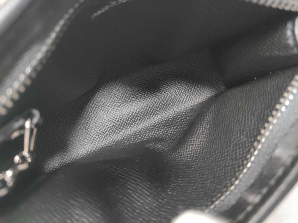 Louis Vuitton Coin Case Pochette Cles Voyage Black Monogram Eclipse Purse Silver — view 8
