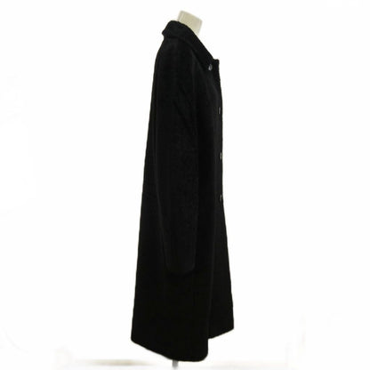 Max Mara Long Coat Alpaca Wool Shaggy 40 Black NP — view 2
