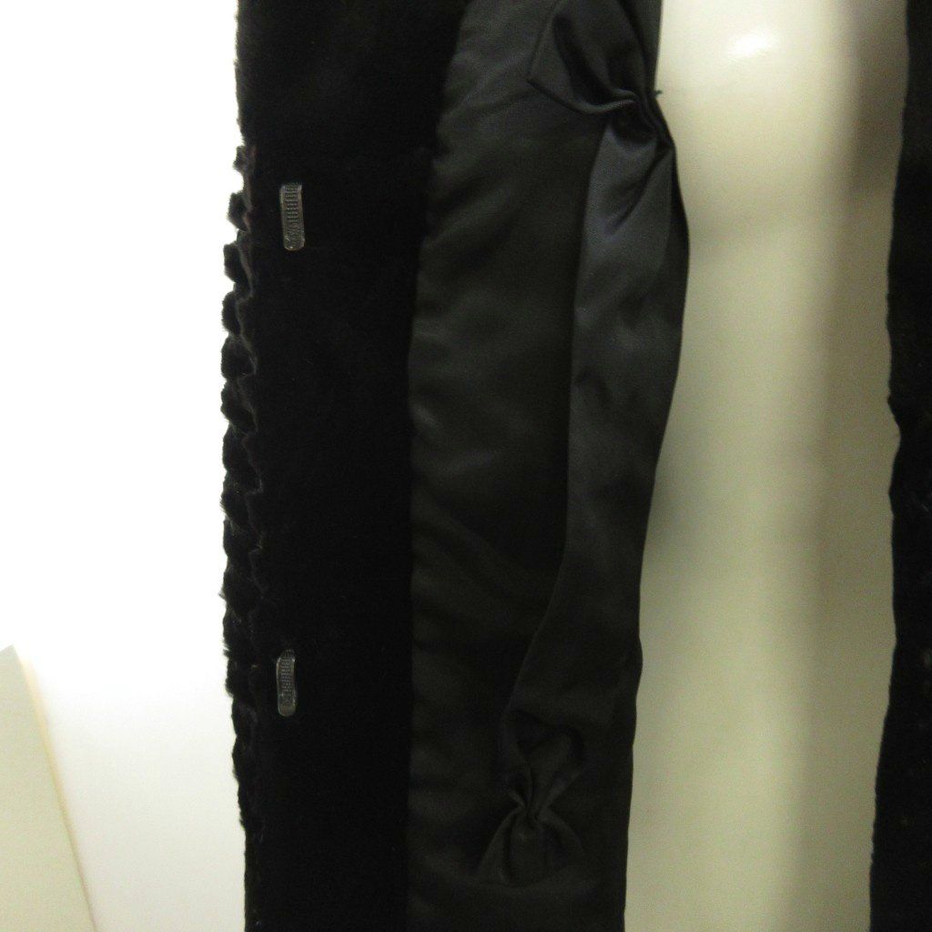 Max Mara Long Coat Alpaca Wool Shaggy 40 Black NP — view 7