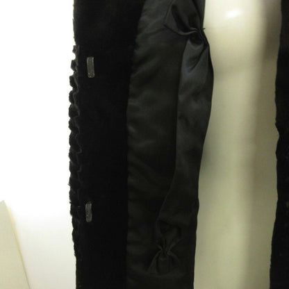 Max Mara Long Coat Alpaca Wool Shaggy 40 Black NP — view 7