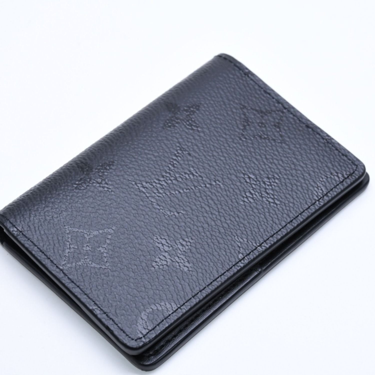 Louis Vuitton Pocket Organizer Monogram Mid Card Case Mini Wallet Black — view 4